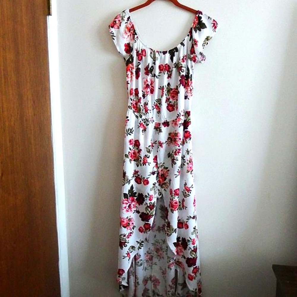 Boho Romper Ambiance Red Floral